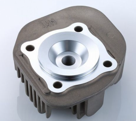 Metal mechanical component on a white background