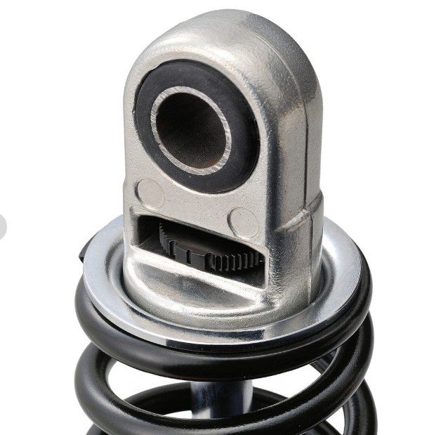 Metallic mechanical component on a white background