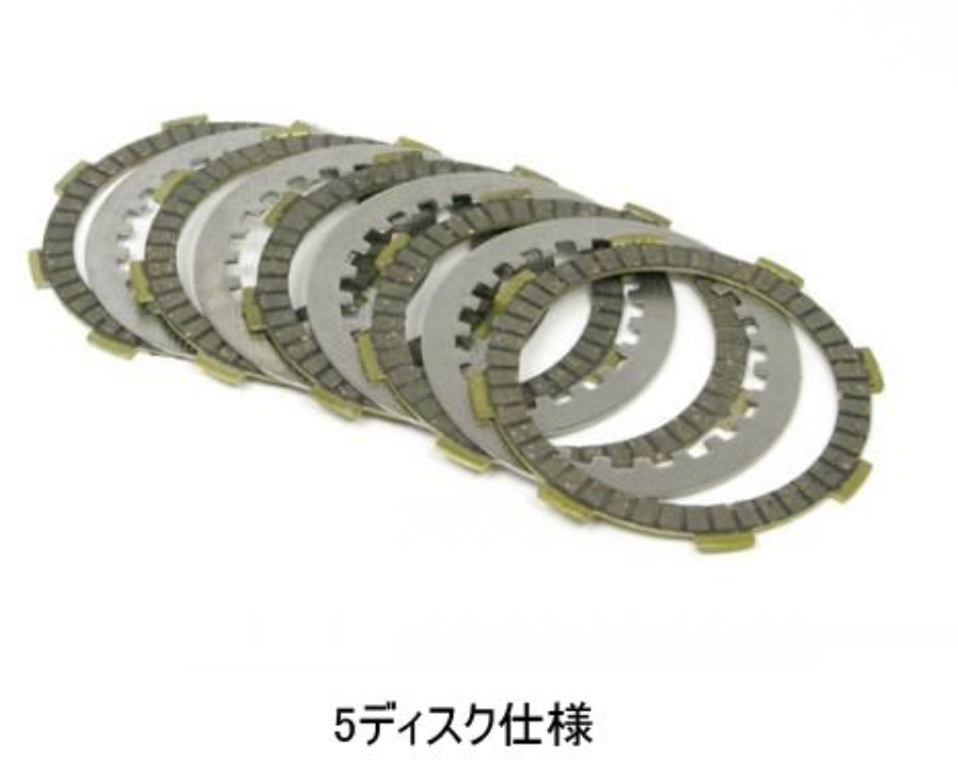Set of clutch discs on a white background with Japanese text