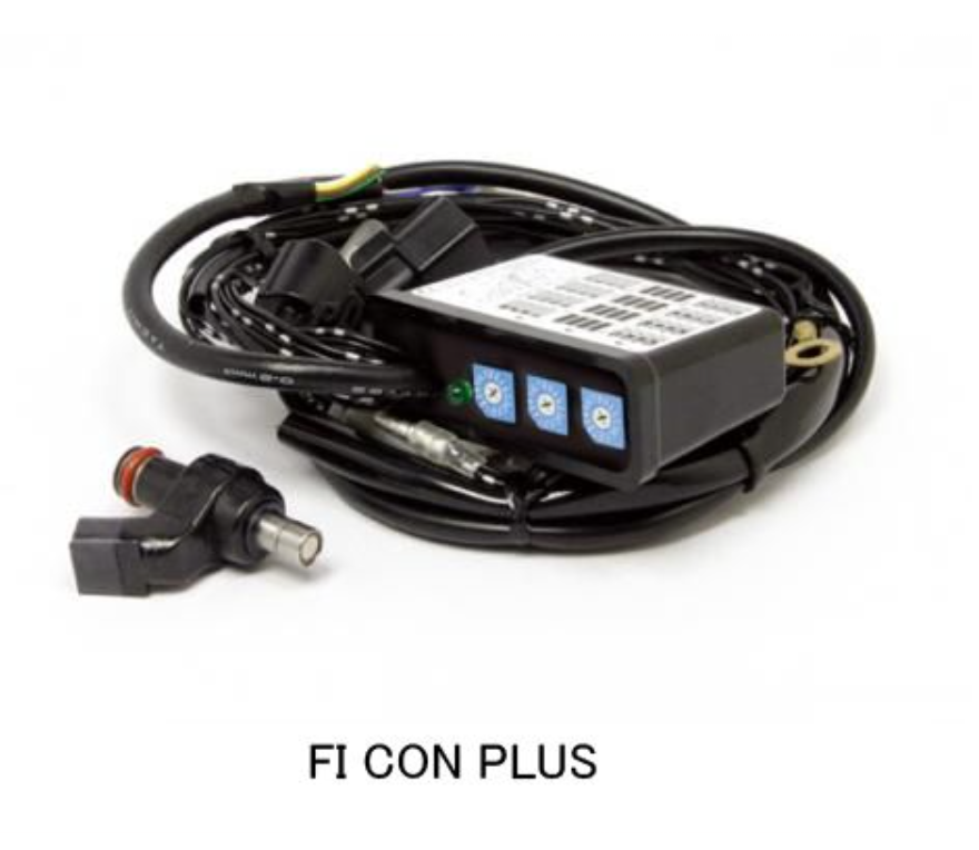 Car diagnostic tool with cables and connectors on a white background
