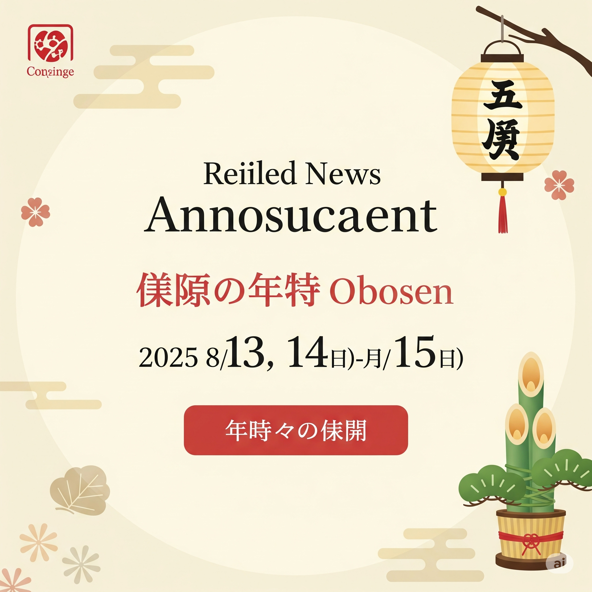 JPI Motor: Important Announcement Regarding Obon Holiday Closure