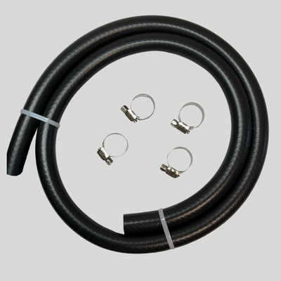 Kawasaki Z1/Z2 oil cooler hose 1m cloth-wrapped with 4 metal clamps, oil-resistant and pressure-resistant for Z series engine cooling systems