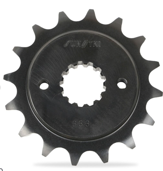 Black sprocket with 'Sunstar' branding on a white background
