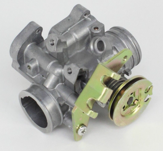 Metal mechanical component on a white background