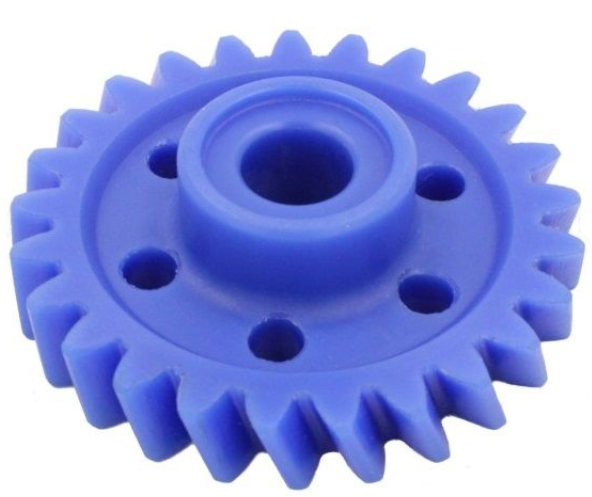 Blue gear on a white background