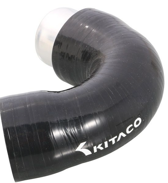 Black silicone hose with Kitaco branding on a white background