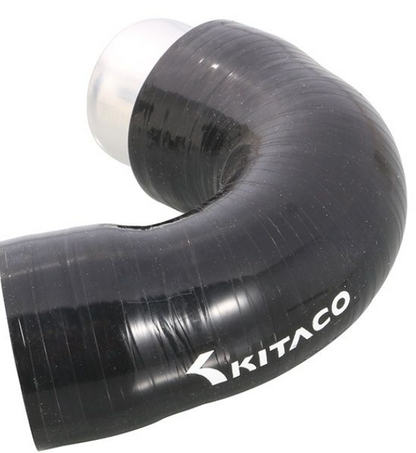 Black silicone hose with Kitaco branding on a white background