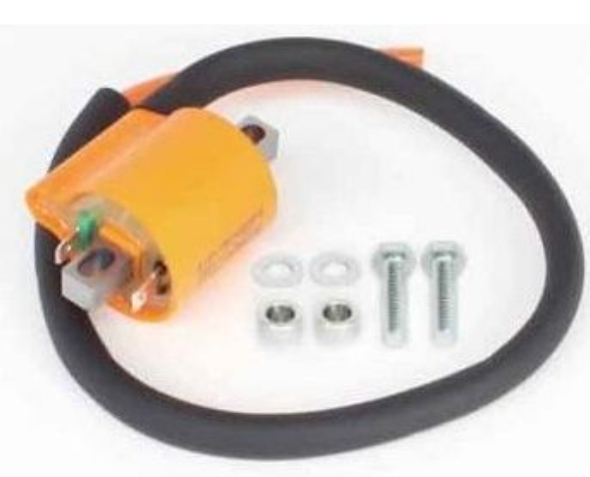 Electrical connector with wiring and screws on a white background