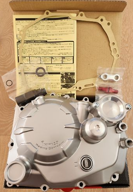 Mechanical component on a cardboard box with instructions