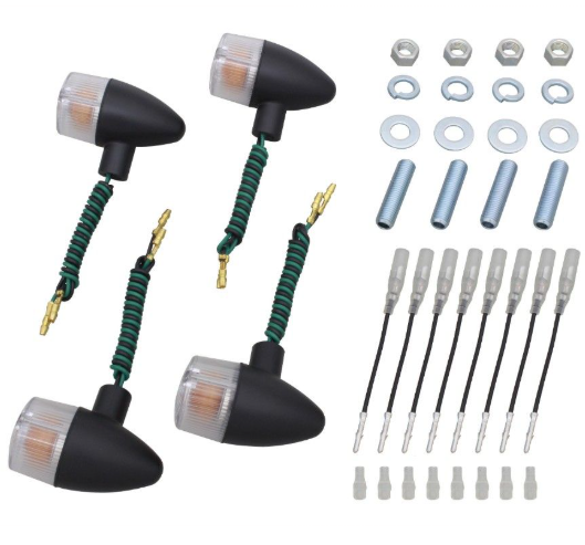 Set of cleaning brushes and nozzles on a white background