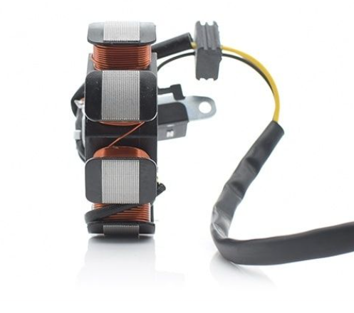 Electrical component with wires on a white background