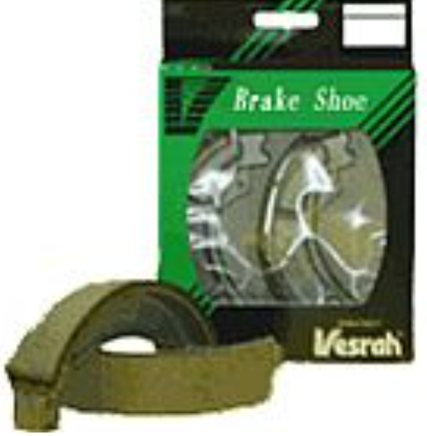 Brake shoe with Vesrah packaging on a white background