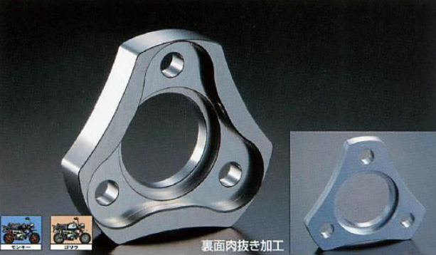 Metal mechanical component on a dark background