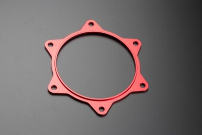 Red gasket on a gray background