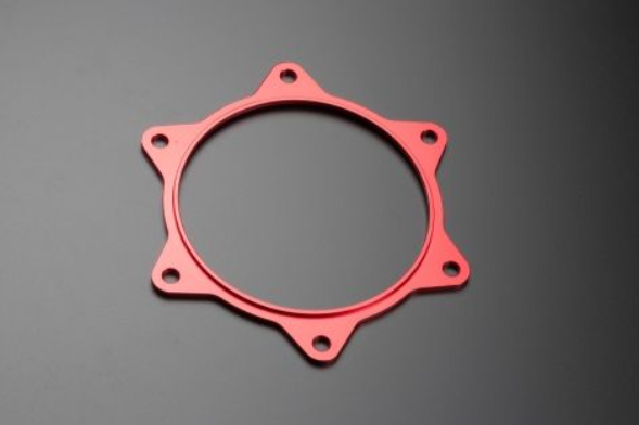 Red gasket on a gray background