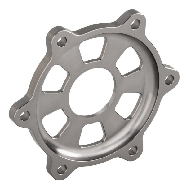 Metallic sprocket on a white background