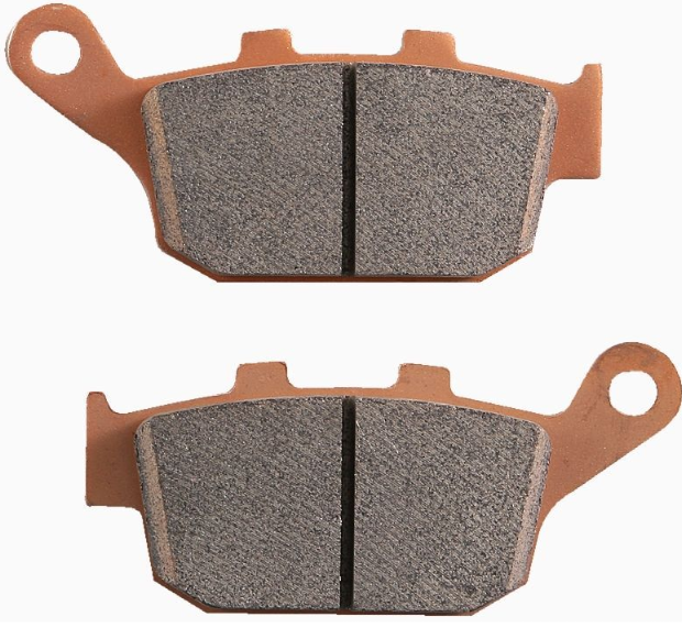 Pair of brake pads on a white background