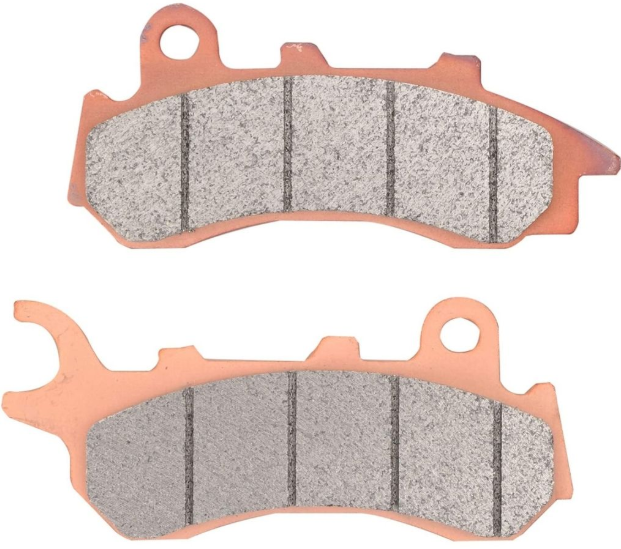 Pair of brake pads on a white background