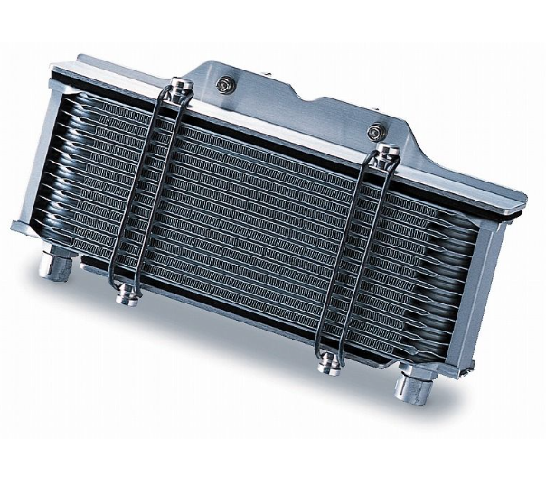 Metallic radiator on a white background