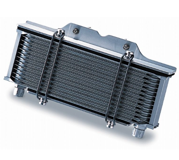 Metallic radiator on a white background