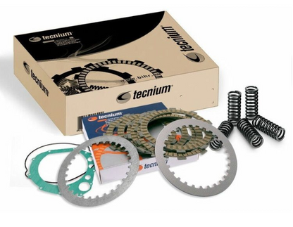 Tecnium motorcycle parts kit with packaging on a white background
