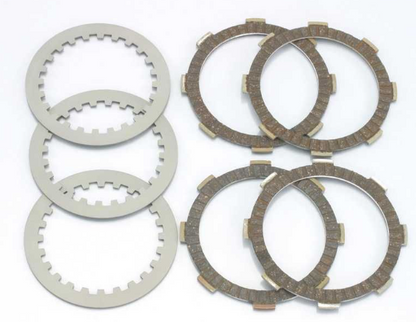 Set of clutch plates on a white background