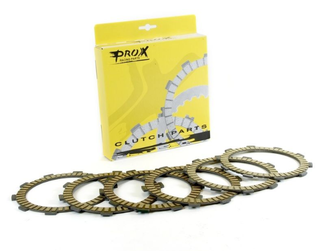 ProX clutch parts with packaging on a white background