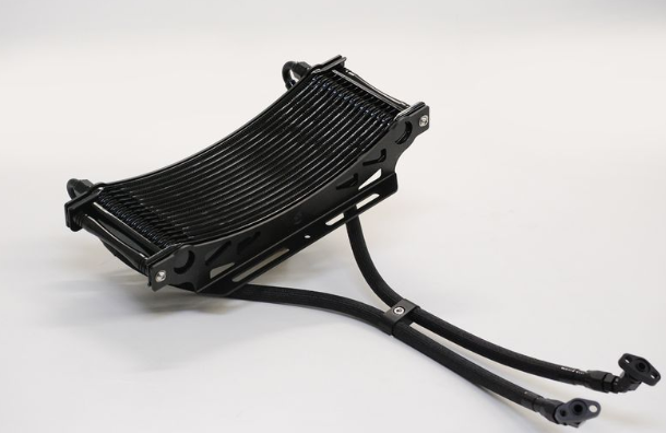Black radiator on a white background
