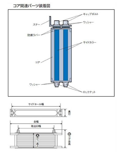 Technical diagram of a cylindrical component with labeled parts and dimensions.