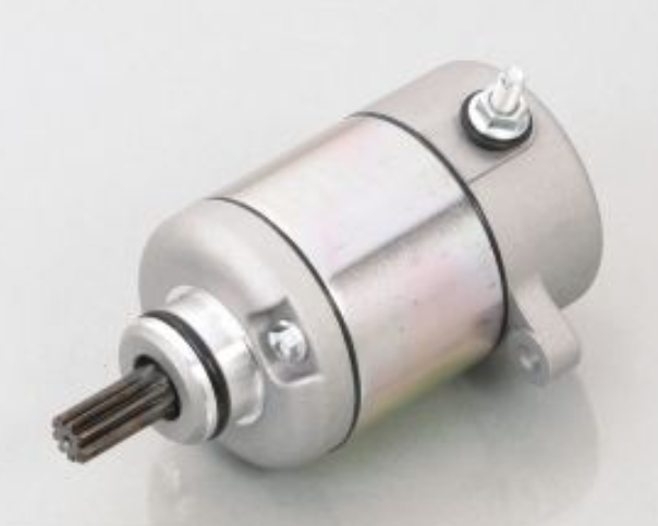 Metallic mechanical component on a light gray background