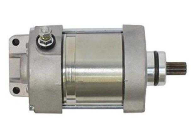 Metallic cylindrical component on a white background