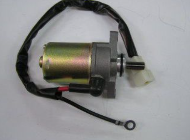 Small mechanical component with wiring on a white background