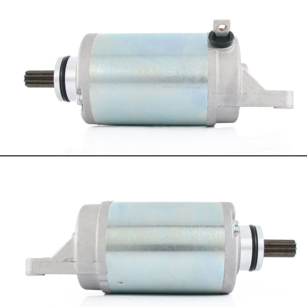 Two electric motors on a white background