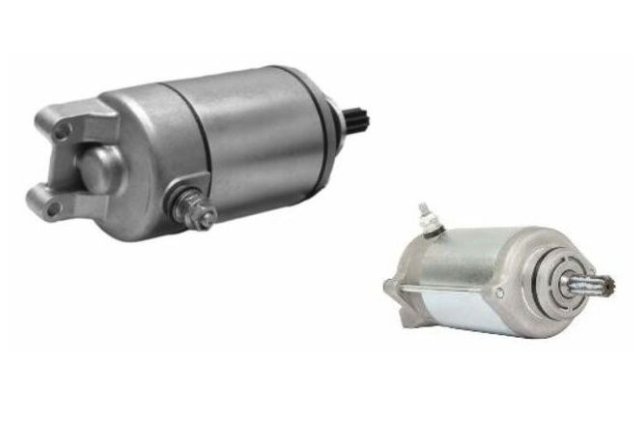 Two mechanical starters on a white background