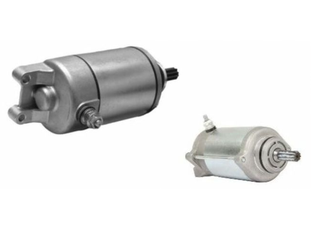 Two metallic mechanical components on a white background