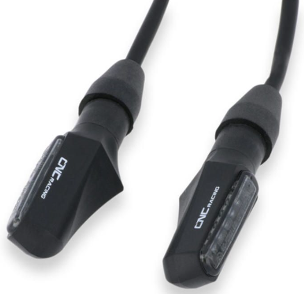 Two black cables with connectors on a white background