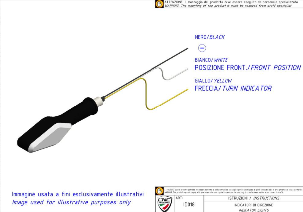 Illustrative diagram of a turn indicator with labeled parts on a white background