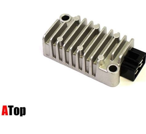Metallic voltage regulator on a white background with 'ATop' branding.