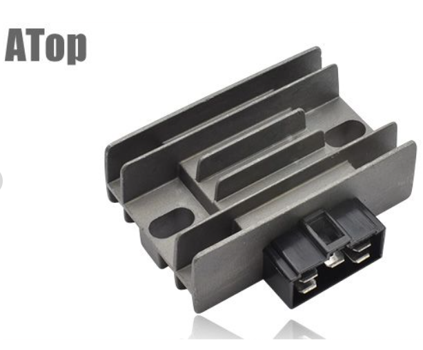 Metalic component with 'ATop' branding on a white background