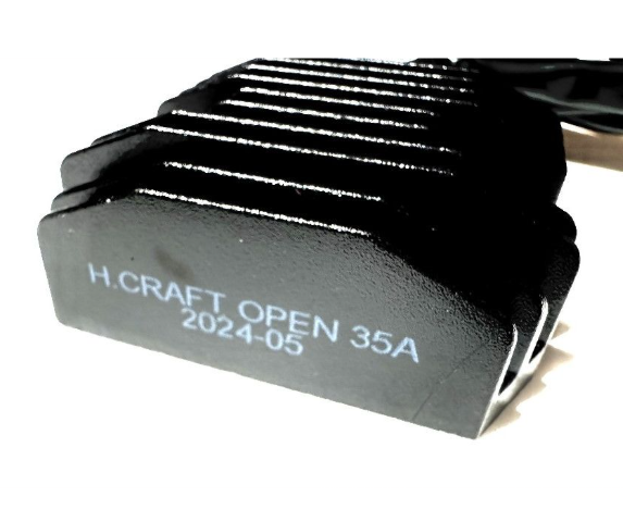 Black metal brake pad with 'H. Craft Open 35A' text on a white background