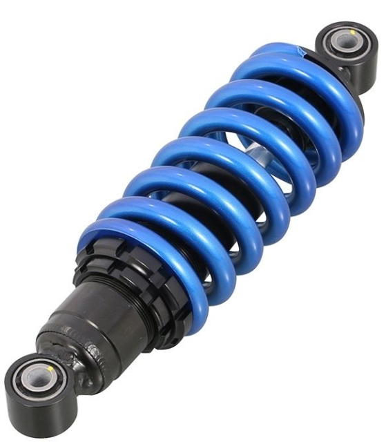 Blue shock absorber on a white background