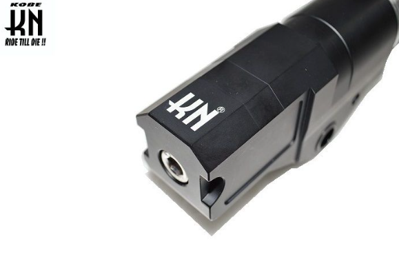 Black firearm magazine with 'KNI' branding on a white background