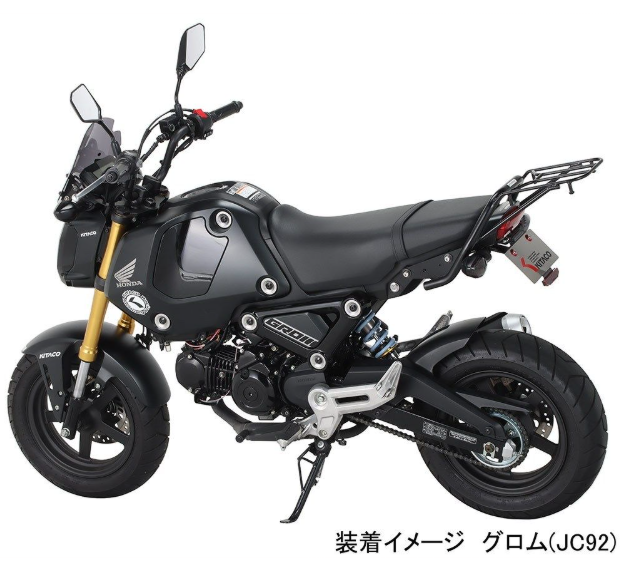 Black motorcycle on a white background