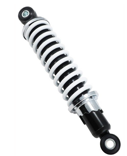 Motorcycle shock absorber on a white background
