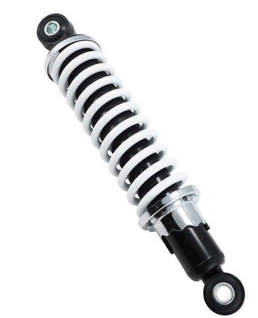 Motorcycle shock absorber on a white background