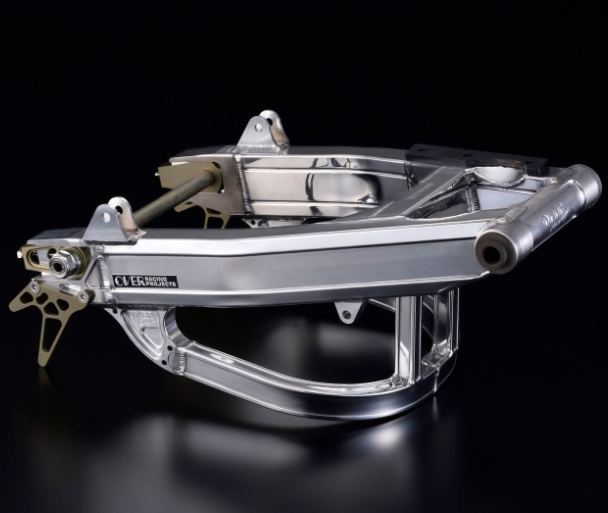 Metallic crossbow on a black background