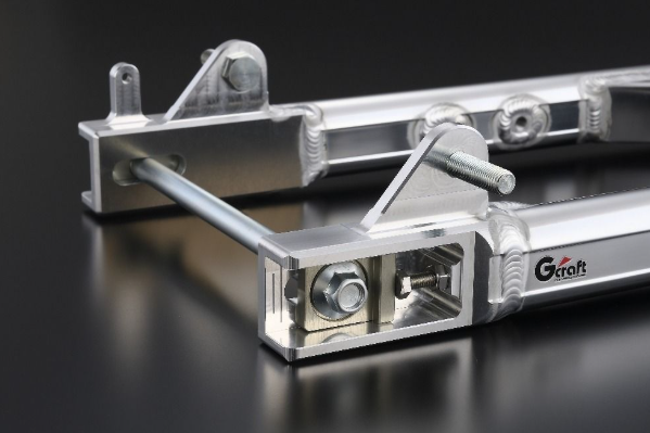 Metallic tool or device with visible branding on a reflective surface