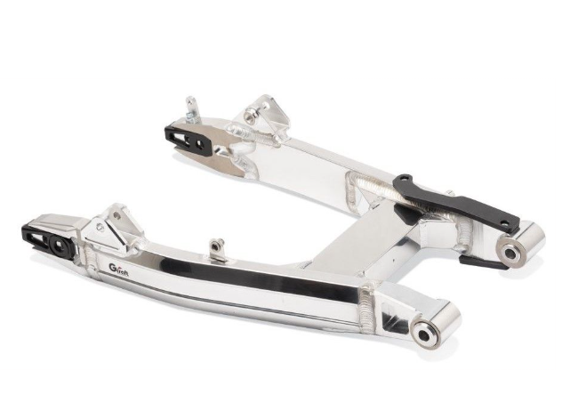 Motorcycle exhaust pipes on a white background