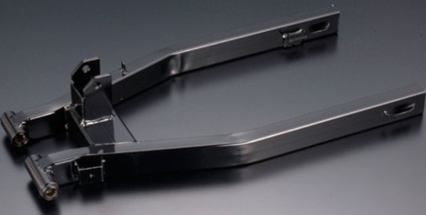 Metallic bracket on a reflective surface