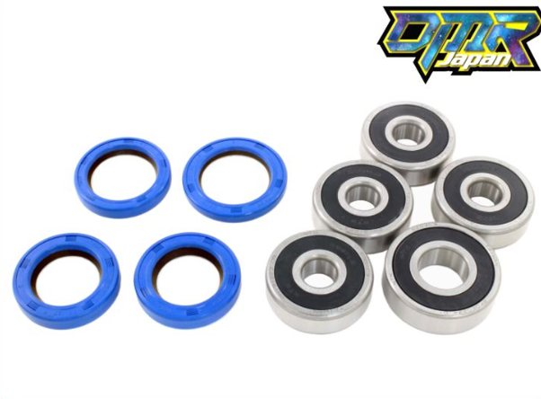 Set of bearings and seals with DMR Japan logo on a white background